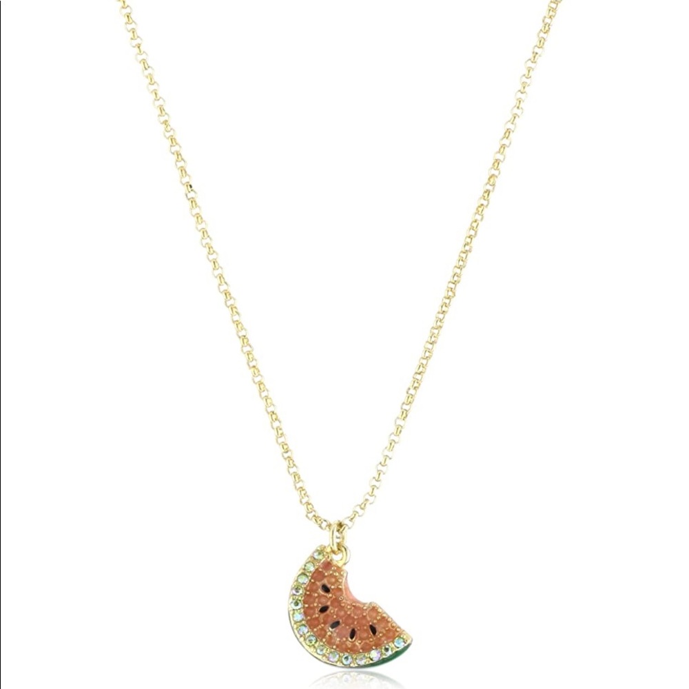 juicy couture pave watermelon wish necklace
